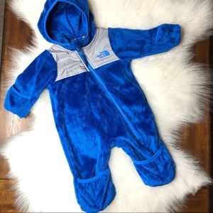 The North Face infant zip up fleece onesie